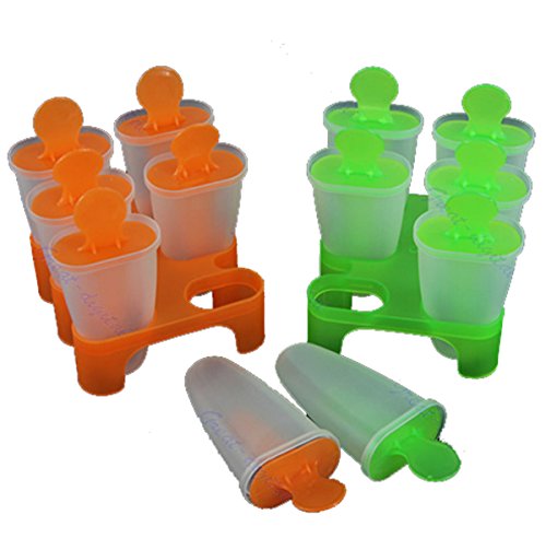 FEUERS® Bereiter Eis am Stiel, für Kinder, 6 Stück Orange (1 Box) - Eisbereiter für Eis am Stiel