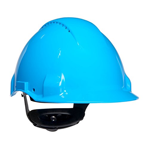 3M Peltor Schutzhelm G3000, G30NUB, mit 3M Uvicator Sensor, ABS, mit Schweißband und Ratschensystem, belüftet, blau - 4