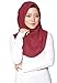 Produktbild  SAFIYA - Hijab Kopftuch für muslimische Frauen I Islamische Kopfbedeckung 75 x 180 cm I Damen Gesichtsschleier, Schal, Pashmina, Turban I Musselin / Chiffon - Bordeaux