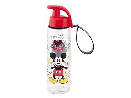 Lulabi Disney Mickey Borraccia, Plastica, Trasparente, 500 ml