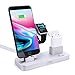 Price comparison product image AirPods Charging Dock,(with 2x Lightning Cables) WERO AirPods iWatch iPhone Stand Charging Hub for Apple AirPods, Apple Watch Series 3/ 2/ 1, iPhone X/ 8/ 8 Plus/ 7/ 7 Plus /6s, iPad (Aluminum)