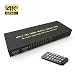 Produktbild ENKLEN HDMI Matrix Switch 6x2 4K 3D unterstützt Pip Arc EDID mit SPDIF/3.5mm Audioausgang, IR Fernbedienung und Anleitung für DVD Players, A/V Receiver, Set Top Box, usw.