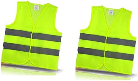 Hi-Viz Safety Vest with Velcro Universal Size EN 471, Yellow, Washable