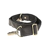 bogner tasche nylon leder  LECONI Trageriemen Leder Nylon Schulterriemen breiter Schultergurt für Taschen Umhängegurt längenverstellbar 4x115cm schwarz LEC-R1