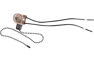 SOLMER LTD Pull Cord Chain Switch Control Light Ceiling Fan Wall Bedside Lamp Replace Part (Black)