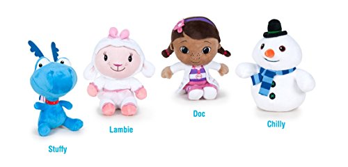 Dra Juguetes - Pack 4 peluches Calidad super soft - Muñeco de nieve 17cm + Oveja 16cm + Dragon azul 16cm + Dra Juguetes 16cm (R.22870T)