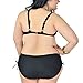 JXStar Women's Plus Size Two Pieces Bikinis Set UK18 Black