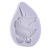Color: rosa. Zhongjiany - Molde de silicona para tartas, diseño de cabeza de caballo gris