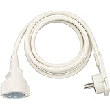 Brennenstuhl – Cable alargador con enchufe de ángulo 2 m H05VV-F f3g1, blanco, 1168980220