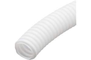MOCNT Tubo Corrugato Flessibile Auto Chiuso Tubo Guaina Isolante Protettivo Cavo Filo per Guaina Ondulata Cavi Elettrici Gestione Bianco Esterno 10mm Lunghezza 10Metri