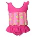 Highdas Kid's Free Learning to Swim Float Suit Adjustable Sun Protection UV Swimsuit for Baby Girls, Rose 1-2 years