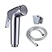 KES LP907 Toilet Hand Held Bidet Shattaf Cloth Diaper Sprayer with 5 Ft Extra Long Hose and Bracket Holder, Polished Chrome