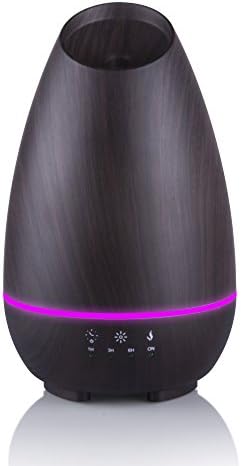 Aroma Diffuser, 500ml Wood Grain Essential Oil Diffuser with 7 Color Changing LED Lights, Aromatherapy Ultrasonic Cool Mist Humidifier, Waterless Auto Shut-off