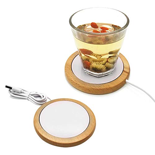 Preisvergleich Produktbild Kaffeetassenwärmer, USB-Kaffeetassen-Heizuntersetzer, Kaffeetassen-Heizkissen, Kaffeetassenwärmer, Getränkewärmer, elektrischer Wärmer-Teller für Wassermilchsuppe Teewärmer Glaskeramikmilchbecher