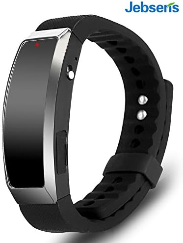 Jebsens VR01 Digital 8 GB Wristband Voice Recorder &amp; MP3 Player, USB Rechargeable Voice Recorder for Lecture Meeting Interview with Fastener (Improved USB Cable, Compatible with Mac &amp; Windows 10/8/7)
