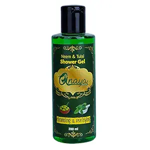 ANAYA Neem & Tulsi Shower Gel & Body Wash with the Finest Ayurvedic Ingredients (200 ml)