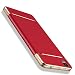 Produktbild Tmusik Oppo R7S Hülle + Finger-Halterung Ring Ständer, 3 in 1 Hybrid Matt Plastik Schutzhülle, Ultra-dünne und Leichte Rutschsicher Handytasche, Stoßfest Vollschutz Cover Case - Rot