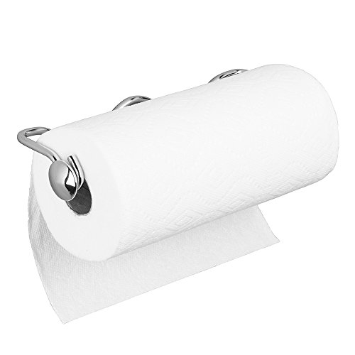 mDesign Küchenrollenhalter Wand – Rollenhalter Küchenrolle – Halter für Küchenrolle – für Schrank- oder Wandmontage – 5,9 cm x 34,6 cm x 10,7 cm