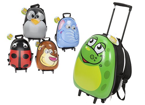 Egg Shaped Shiny Animal Hard Shell Childs Trolley Case