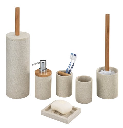 WENKO 18168100 Seifenschale Vico – Seifenschale, Sand-Optik, Polyresin, 12.2 x 2 x 10 cm, Beige - 2