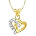 Vina Fashion Jewellery Gold And Rhodium Plated Pendant Necklace For Girls RS.253.00