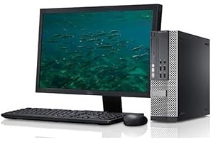 GÉNÉRIQUE Bundle Complet Dell Station/PC de Bureau avec SSD 240 Go/Intel i5/Windows 11 / Moniteur ecran 22'' VGA Full HD/WI-FI/KIT Clavier ET Souris/DVD ROM (Certifié Reconditionné)