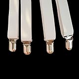 Toweter unter Matratze Bett / Bettlaken Verschluss verstellbar, kreuz und quer Bettlaken Bänder Hosenträger, slipcover Verschluss, langen Riemen Clip Bands(weiß) - 3