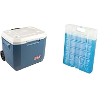 Coleman Kühlbox 'Xtreme' 50 QT mit Rädern & Campingaz Campingküche Freezpack (3 x 20 x 26 cm)