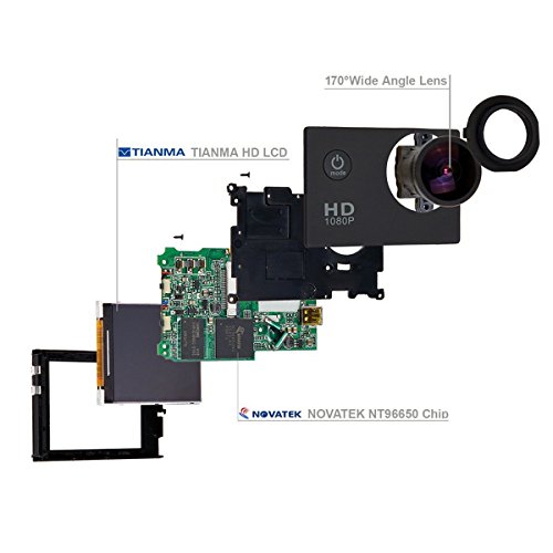Cámara Deportiva Resistente al Agua con Wi-Fi Full-HD 1080P 12MP Cámara Acción 2