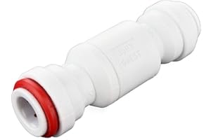 JOHN GUEST Cash Acme 3/8SCV Plastic Push Check Valve, White, 3/8 in
