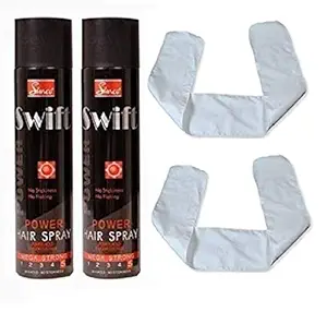 Simco Black Swift Spray Beard Hair Styler & Fixer with Thata Pack of 2 (250 ML. Each)