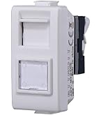 Frutto RJ45 FTP Cat.6A Schermata, Presa Modulare 8 Poli Per Cavi Ethernet, Compatibile Con Bticino Matix AM5962C6S, Connessione A Crimpare Senza Attrezzi, Colore Bianco - 2