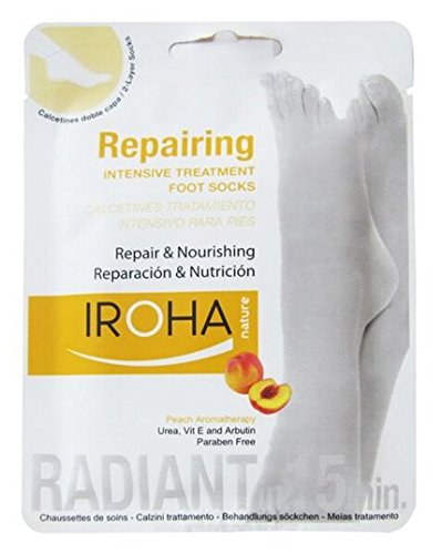Iroha Nature Intensive Treatment Foot Socks - Repairing Peach