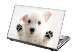 15.6 INCH TAYLORHE SKINS TaylorHe 13-14 inch Laptop Skin Vinyl Decal MADE IN ENGLAND Cute Puppy Paws Up Pet DOG Animal