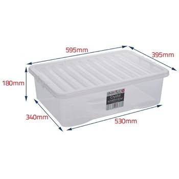 Wham Plastic Storage Boxes - Pack Of 5 (32 Litre)