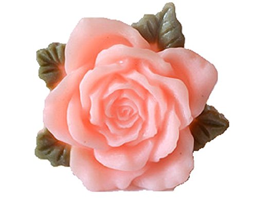 Europe Silicone Mold Maker Silikonform für Heimwerker für den 3D-Abdruck einer Rose mit Blättern. Geeignet für die Herstellung von Gegenständen aus Seife, Gips, Harz, Eis, Keramik, Ton, Wachs und anderen gegossenen Materialien, die für das Heimwerken geeignet sind. Formen geeignet für die Herstellung von selbstgemachten Gegenständen – Gegenstand: Rose Blätter Rosenblüte Blüte - 2