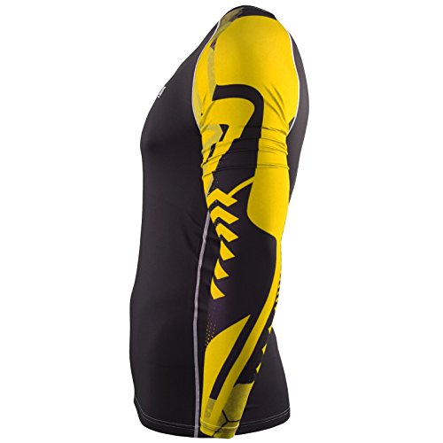 Zipravs Herren Dual Kompressionsshirt Funktionswäsche Base Layer langarm - 2