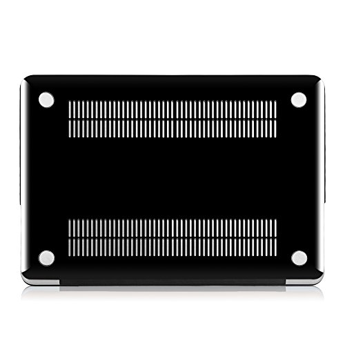 Fintie H  lle f  r MacBook Air 13 - Ultrad  nne Plastik Hartschale Schutzh  lle Snap Case f  r Apple MacBook Air 13 3 Zoll  A1466 A1369   Diamantschwa