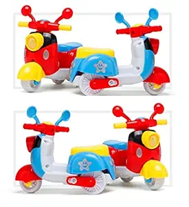 VVE Mini Scooter Toys for Kids Baby Boys Girls Adults Seat Model Toys Mini Motorcycle Toy Pull Back (Color May Vary)