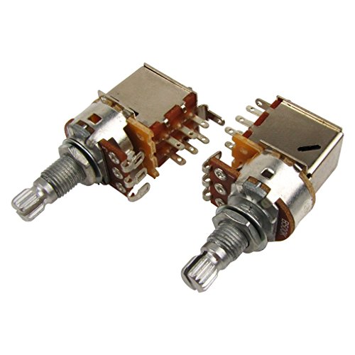 Musiclily Métricas 18mm Linear Taper Poti 500 kOhm Push Pull Potenciómetro(2 piezas)