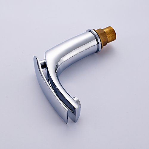 Aimadi Badarmatur Wasserhahn Bad Mischbatterie Waschtisharmatur Waschbeckenarmatur Armatur Waschbecken Waschtischarmatur Chrom - 4