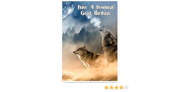 Carte De Vœux Loup Carte D Anniversaire Humoristique Pour Loup Carte D Anniversaire Amazon Fr Fournitures De Bureau