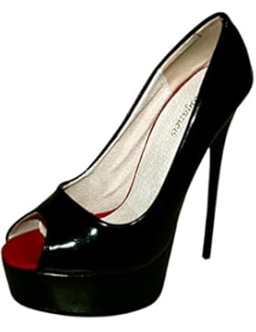 EROGANCE Plateau High Heels Peep toes Stiletto / Futter: Leder EU 37 - 46 / A6436