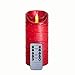 Produktbild Gewellter Rand rot Gitter Flammenlose LED Kerzen mit Fernbedienung und Timer, 17,8 cm