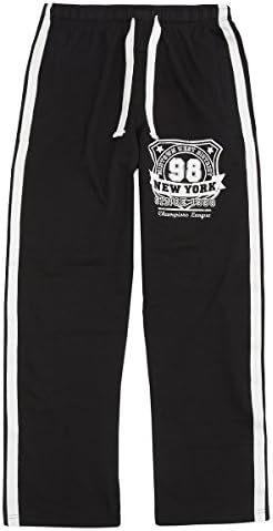 Pierre Roche Mens Plus Size Embroidered Logo Casual Jogging Pants Black-Navy 6XL