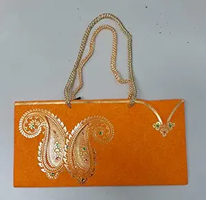 Onlinesalescantt Exclusive Self Design Shagun/Money/Gift Envelope/Cover/Lifafa for Kids/Gift/Festival/Assorted Colours Latest Bag Style with dori Handle (Pack of 15 Envelops)