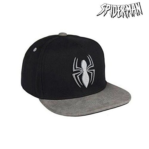 Cerdá Plana Spiderman Gorra de Tenis, Niños, Negro, 52-58 cm