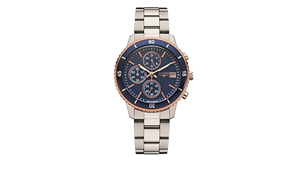 ELYSEE WOMEN'S SINA 40MM STEEL BRACELET \u0026 CASE QUARTZ BLUE DIAL WATCH  83801S : Amazon.it: Orologi