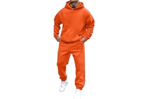 shownicer Survêtement Homme Ensemble Jogging Sweats À Capuche Et Sport Pantalons Automne Hiver Couleur Unie Gym Jogging Sportswear Tenue De Couple