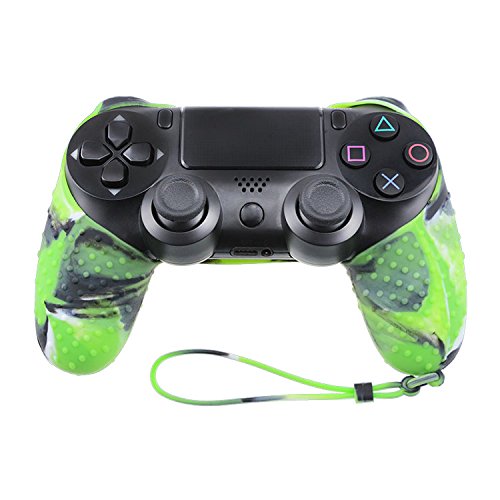 Preisvergleich Produktbild Playstation 4 Silikonhülle grün Camouflage / PS4